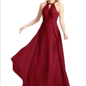Burgundy halter dress